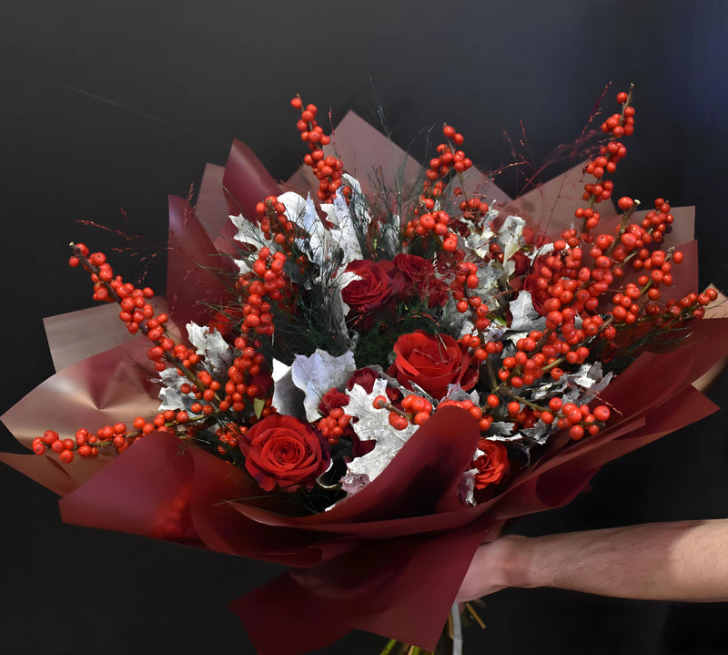Special bouquet of red roses