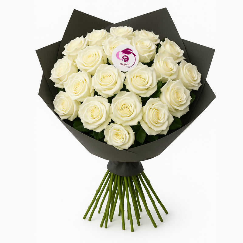 Classic White Rose Bouquet