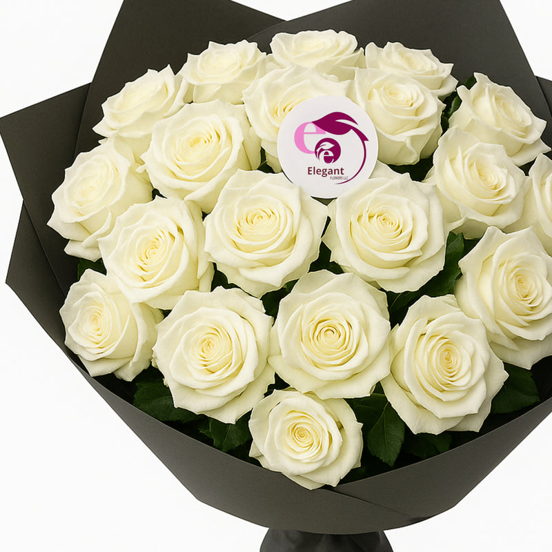 Classic White Rose Bouquet