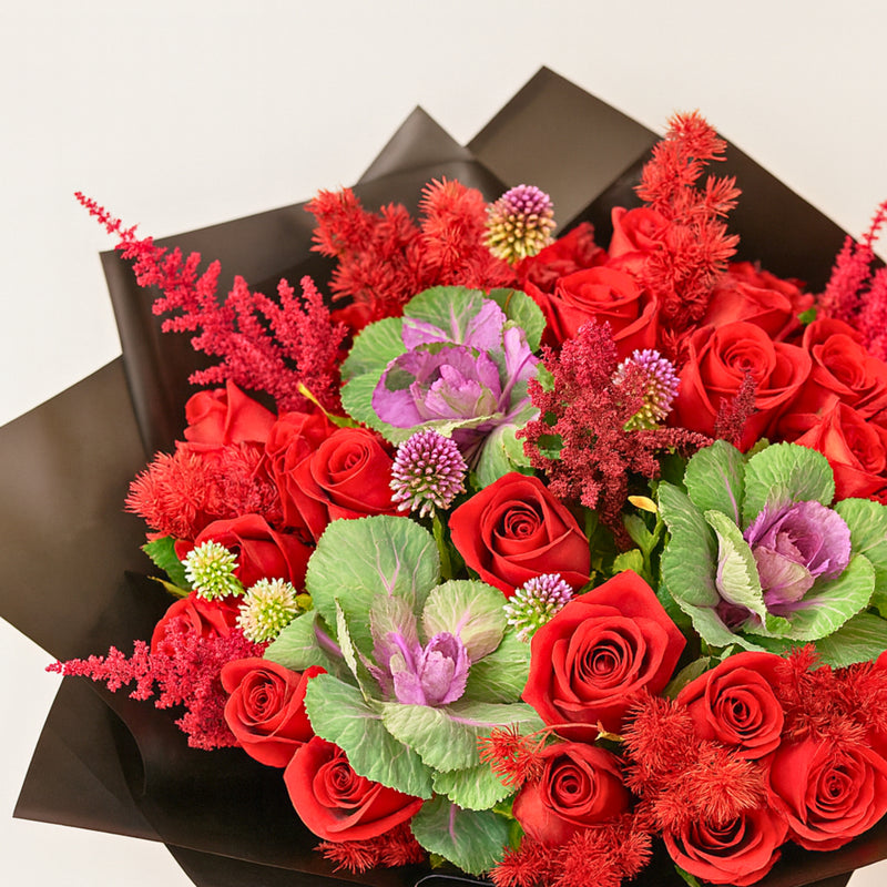 Elegant Bouquet of Red Roses