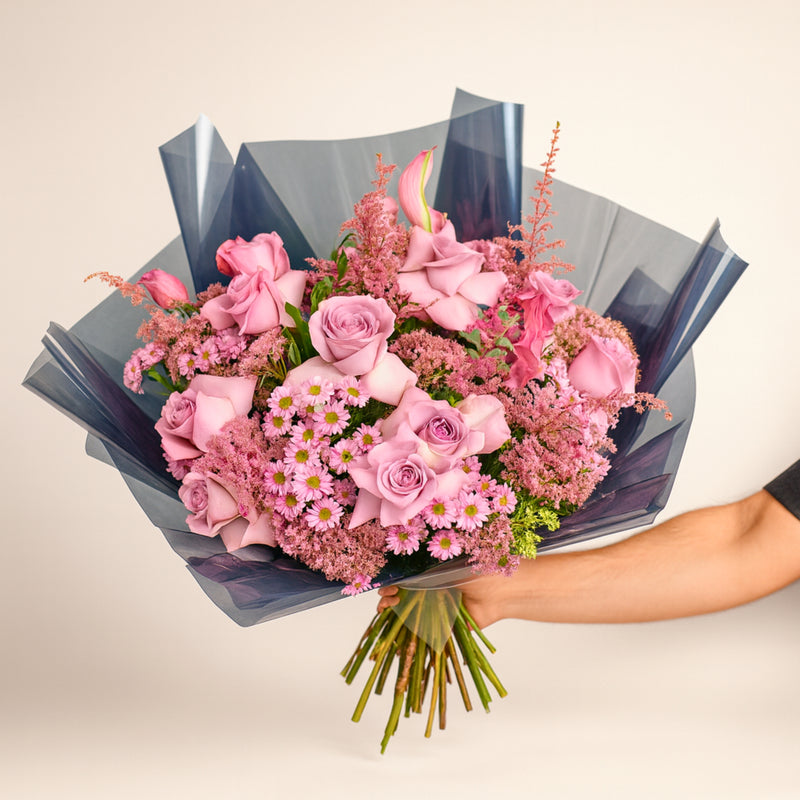 Bouquet of Mixed Pink Flowers