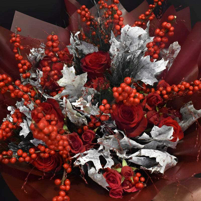 Special bouquet of red roses
