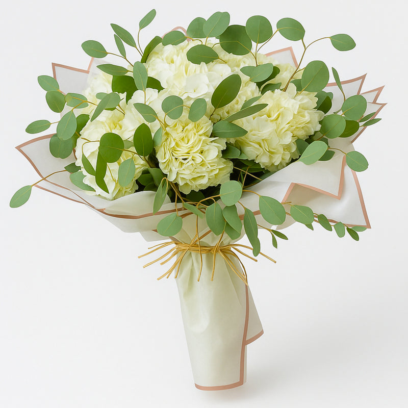 Luxury Bouquet of White Hydrangea